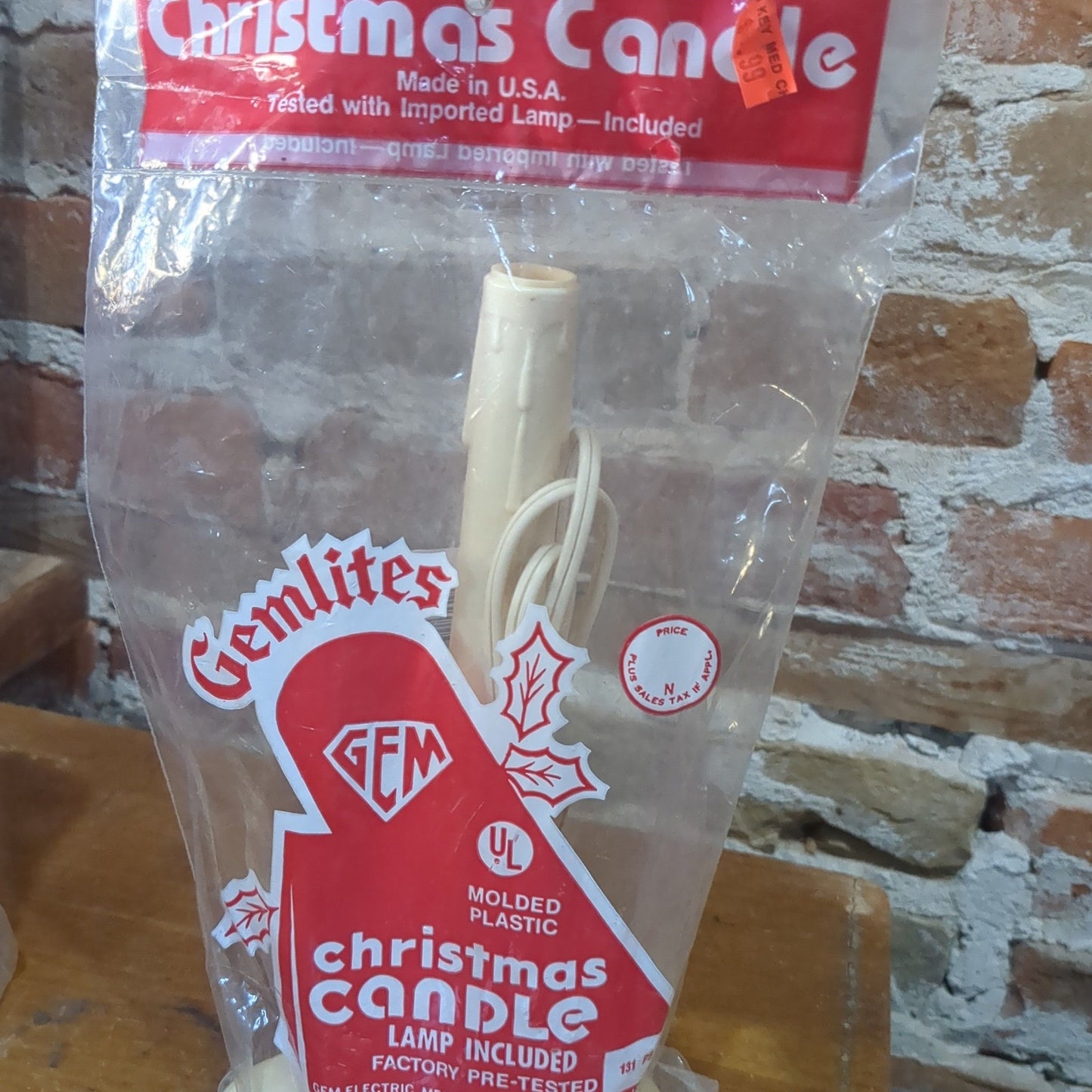 Vintage NOS Plastic Christmas Electirc Candle