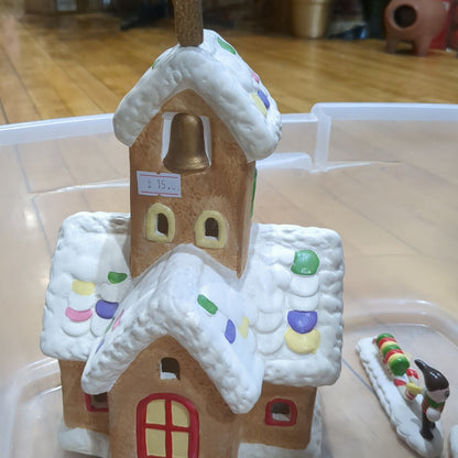 C101 lighted Candyland church and pieces by Roman