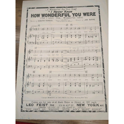 1926 That's Why I Love You Vtg Sheet Music Fox Trot Ballad W Donaldson Paul Ash
