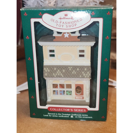 Vintage Hallmark Keepsake Ornament 1985 Toy Shop nostalgic houses and shops series hh1985