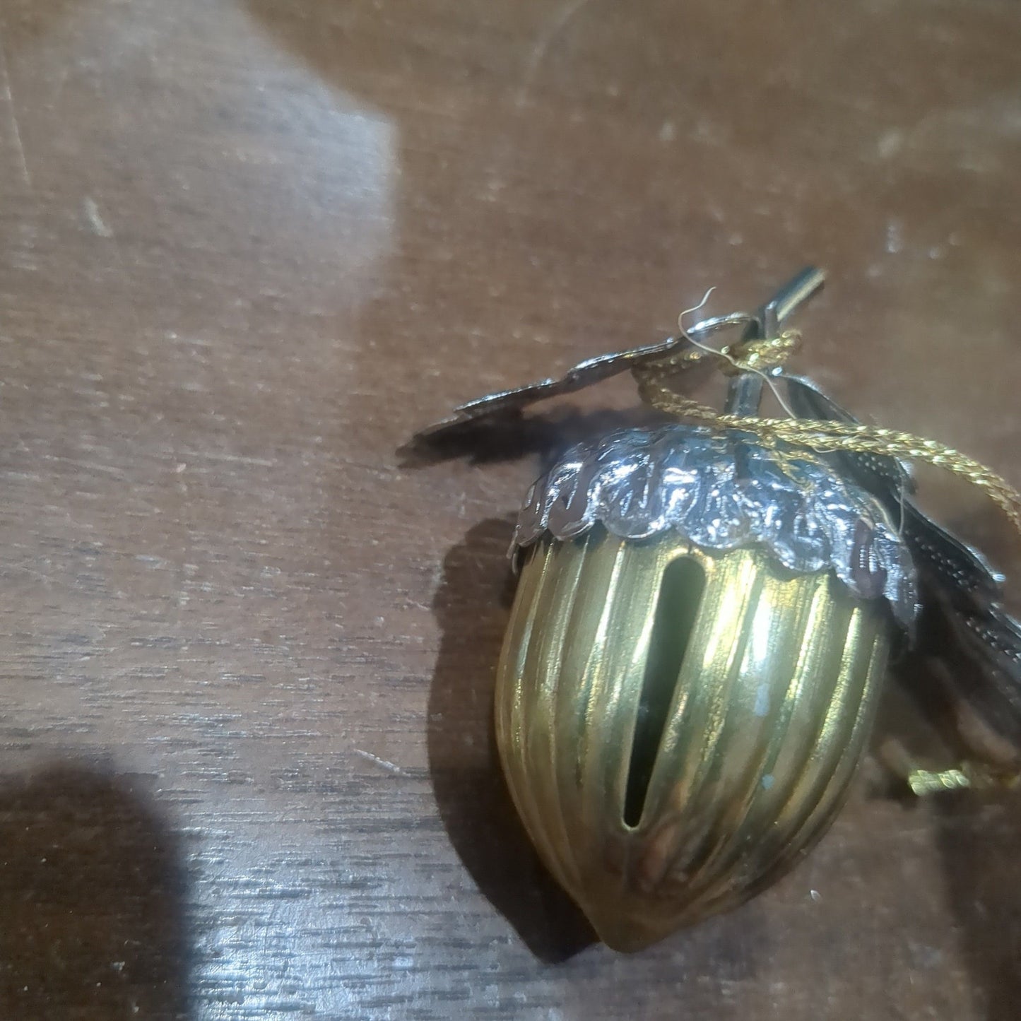 Fall1 smaller silver and gold acorn, bell ornament belt