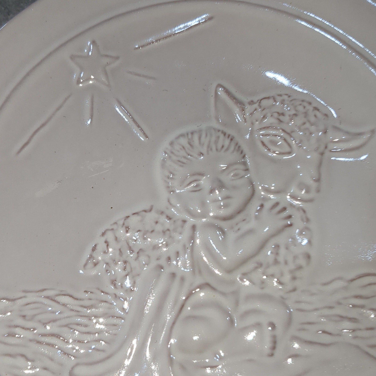 vintage frankoma plate 1989 the blessing of Christmas