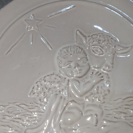 vintage frankoma plate 1989 the blessing of Christmas