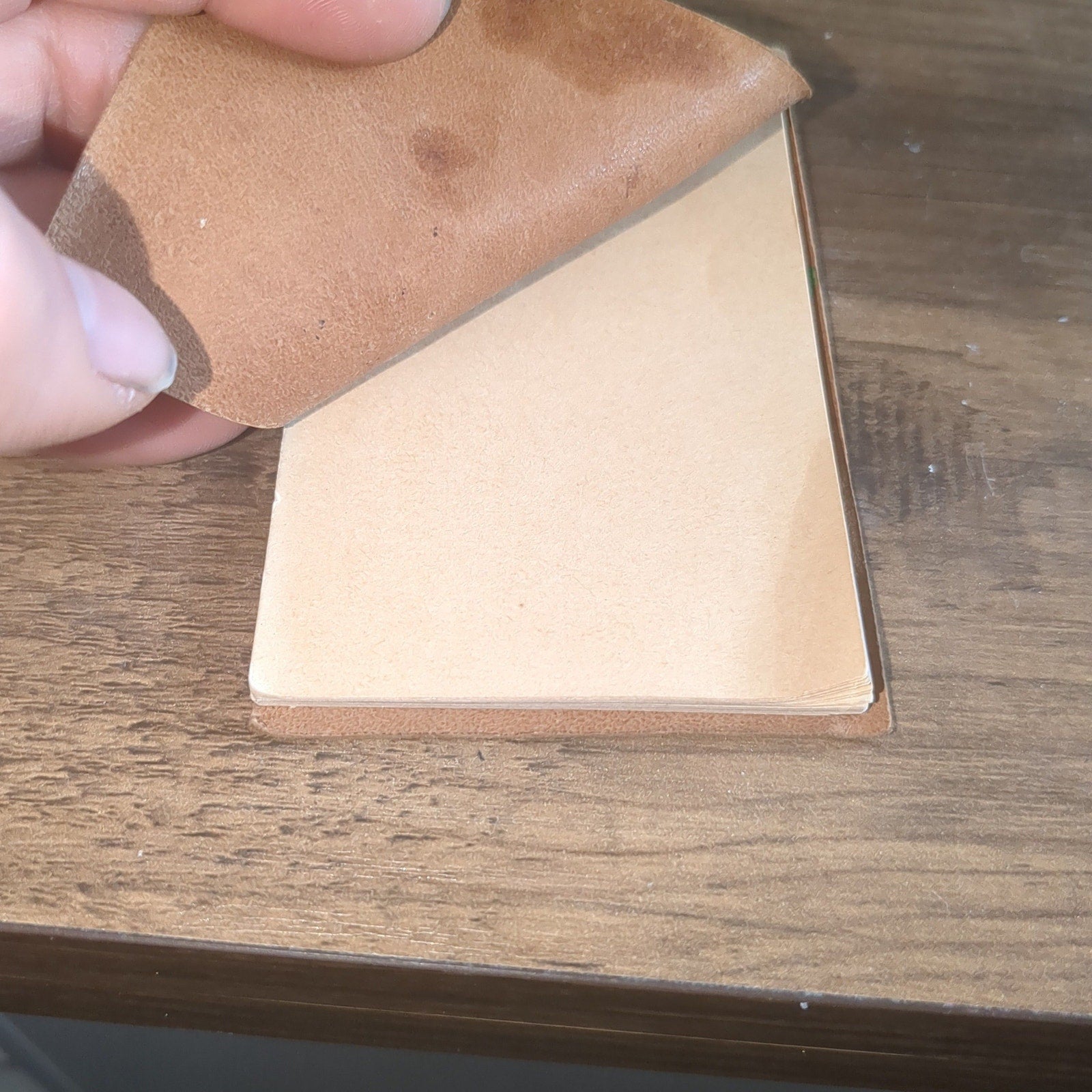 vintage handmade leather address book