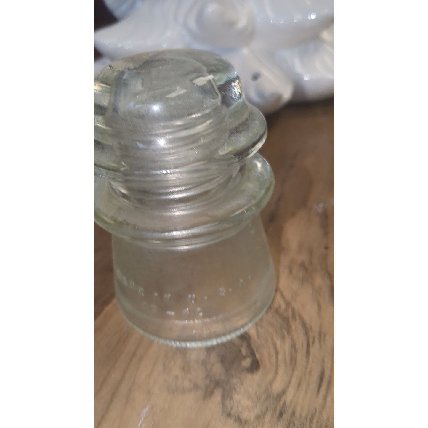 Vintage Hemingray Clear Glass Insulator #17 AS IS h617