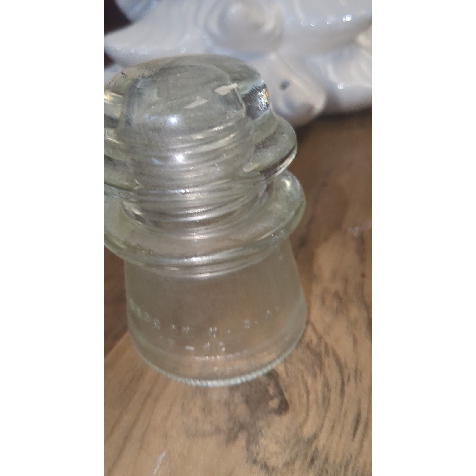 Vintage Hemingray Clear Glass Insulator #17 AS IS h617