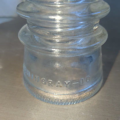 Vintage Hemingray 10 Glass Insulator 21-54 Made in U.S.A. H610