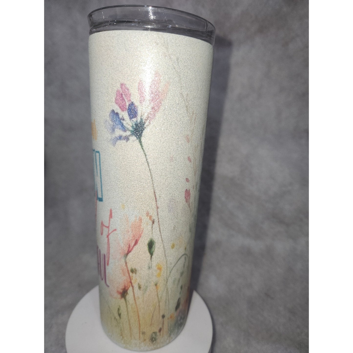 20 oz Stainless Steel Glitter Tumbler Be Your Own Kind of Beautiful tg61