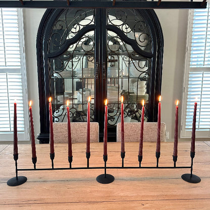 Matte Black 11-Taper Candle Holder