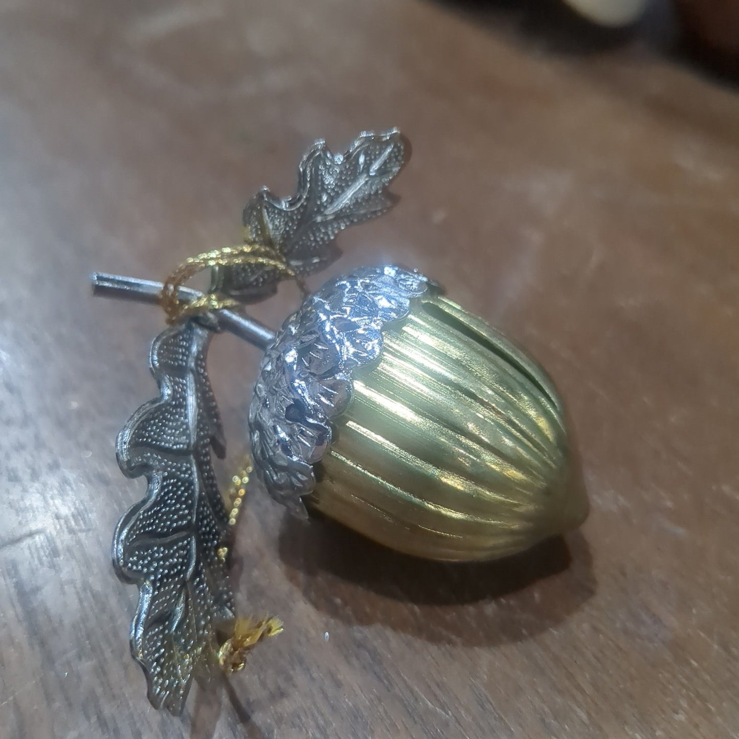 Fall1 smaller silver and gold acorn, bell ornament belt