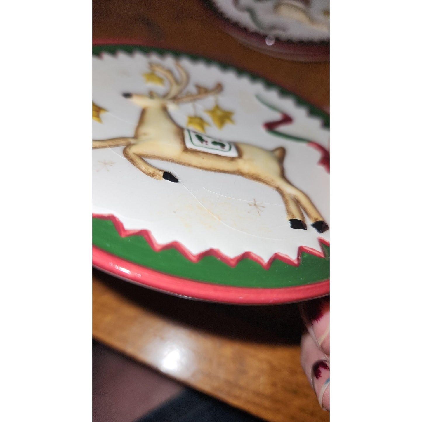 MWW Market Reindeer Plates set of 3 Photo has 4 but includes only 3