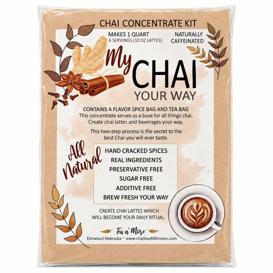 DIY Chai Tea Kit | Chai Concentrate Kit | 6 Servings | Tea n More