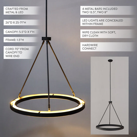 Adjustable Round LED Chandelier