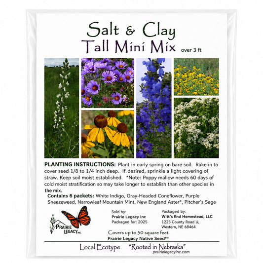 Mini Native Tall Salt & Clay Seed Mix | Prairie Legacy Inc.