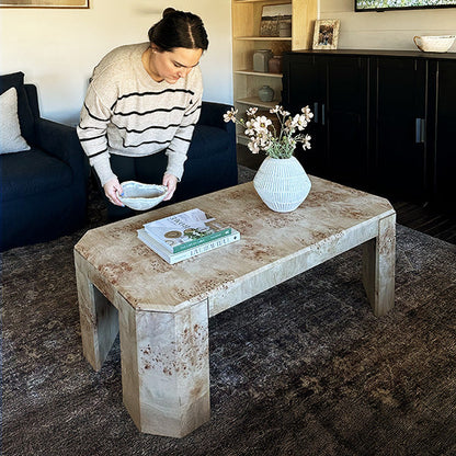 Artisan Burl Wood Coffee Table