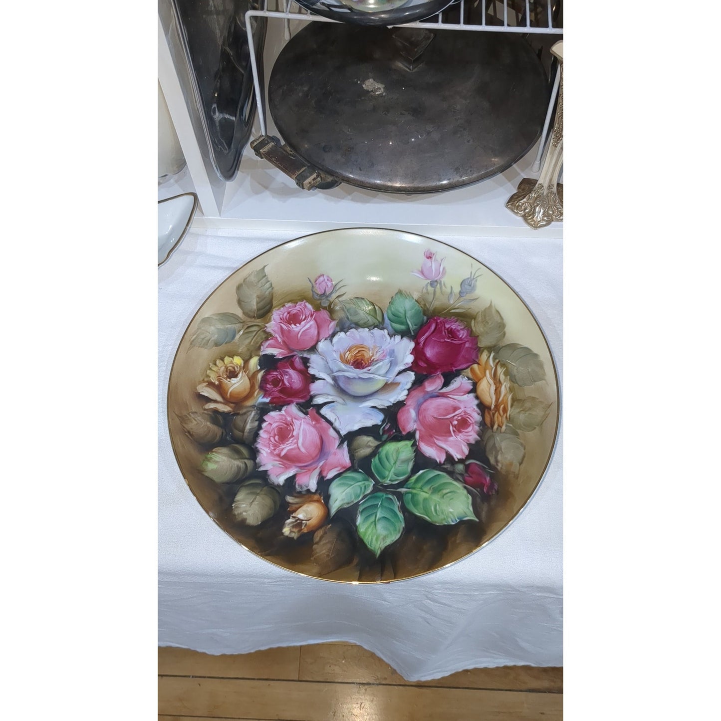 Vintage Ucagco Ceramics Hand Painted 12" Plate or Platter
