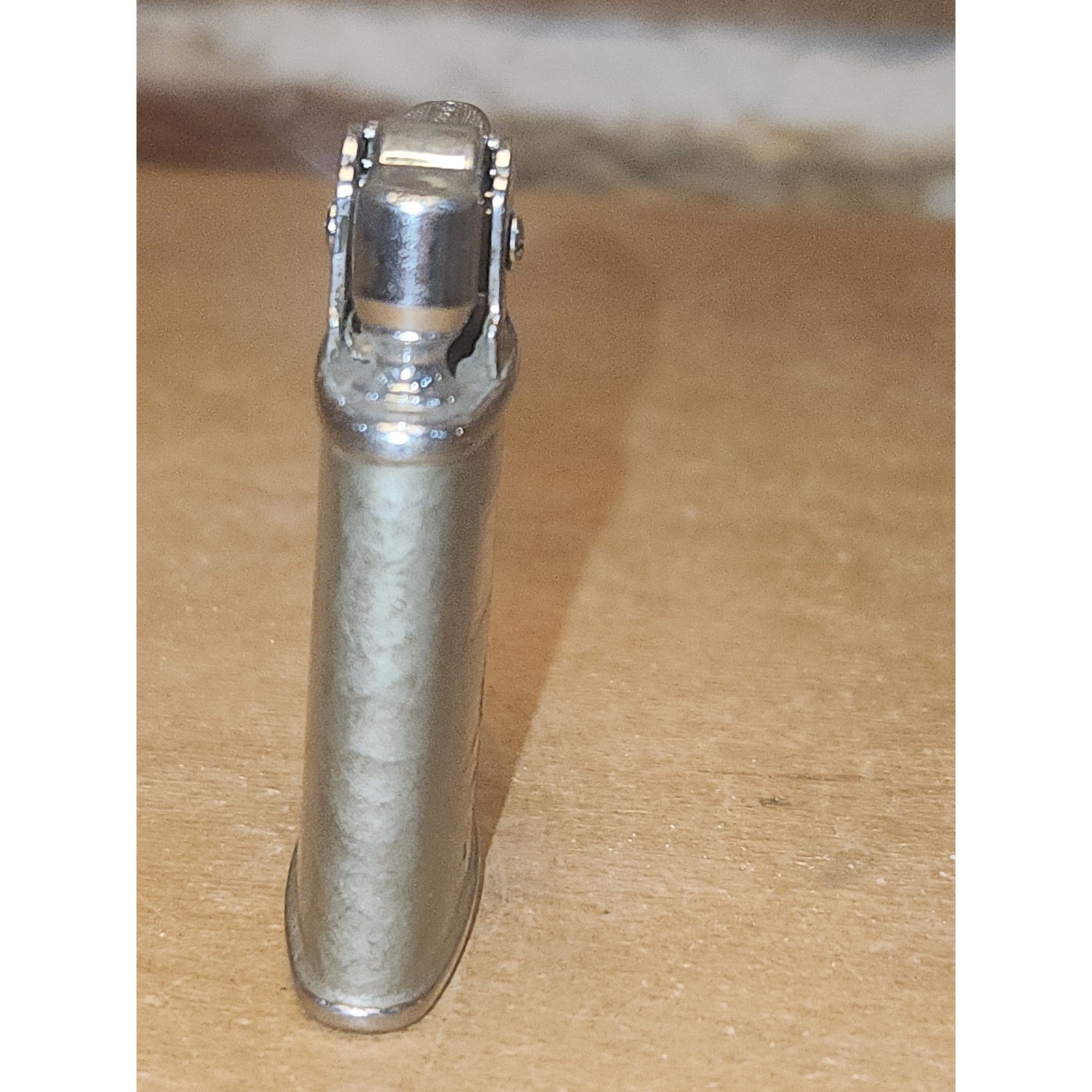 Vintage Ronson Princess Pocket Lighter Refillable Silver Hammered AS IS li9