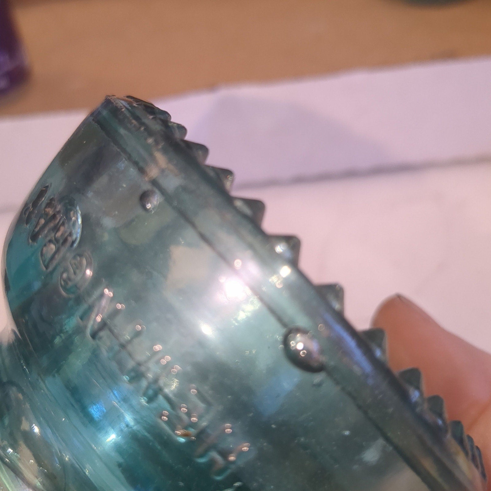 Vintage Hemingray #40 glass insulator teal h640