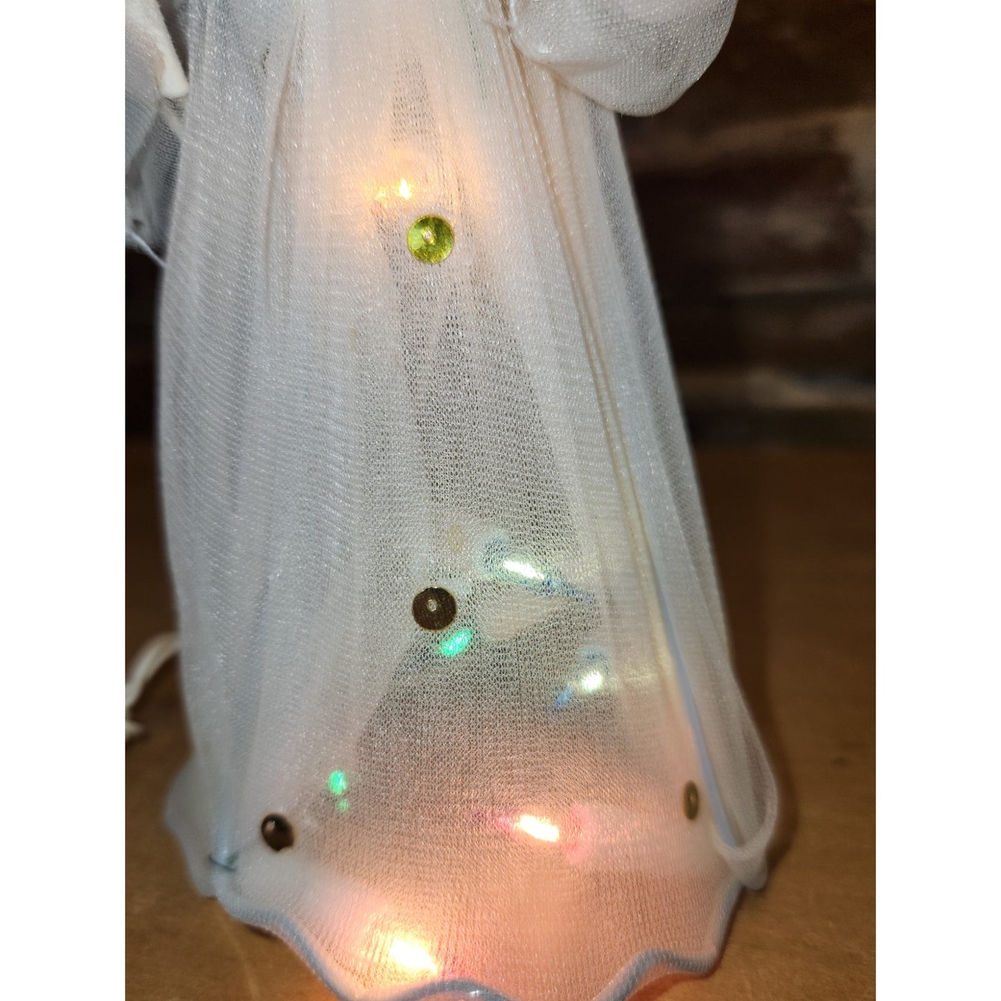 Vintage 10 light Angel Flashing Treetop Tree Topper Works Does Not Flash tt45