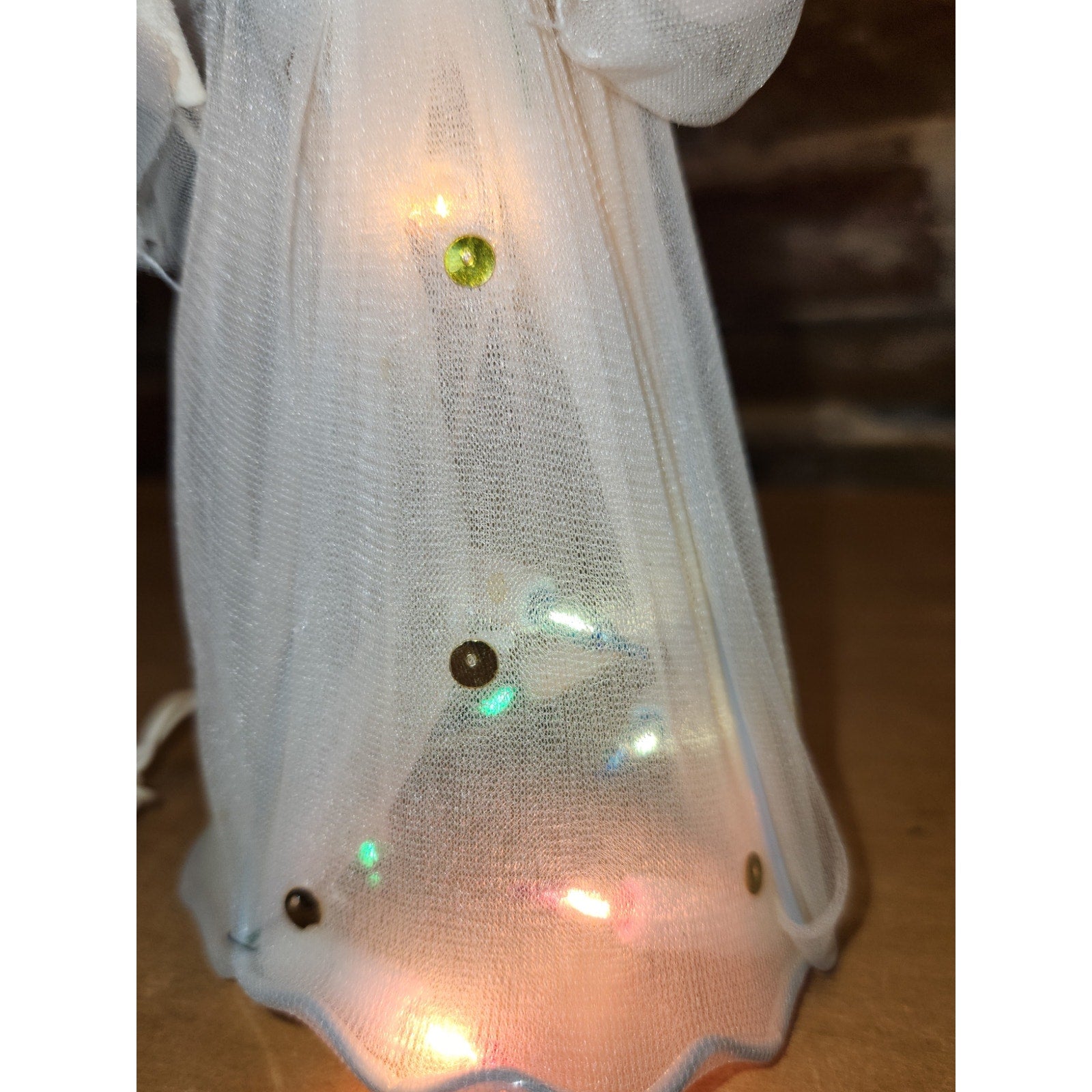 Vintage 10 light Angel Flashing Treetop Tree Topper Works Does Not Flash tt45