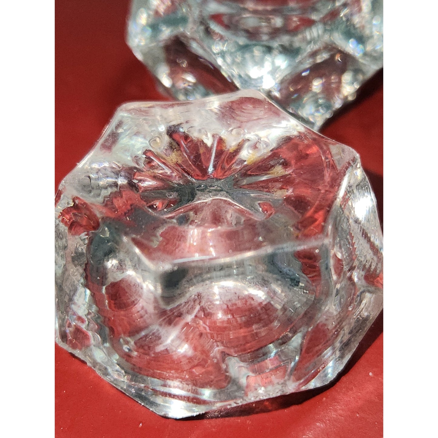 vintage pressed glass salt cellars set of 6