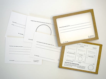 SALE | Simply Said Just For Fun Postcard Set | 5 Cards | Plains + Simple