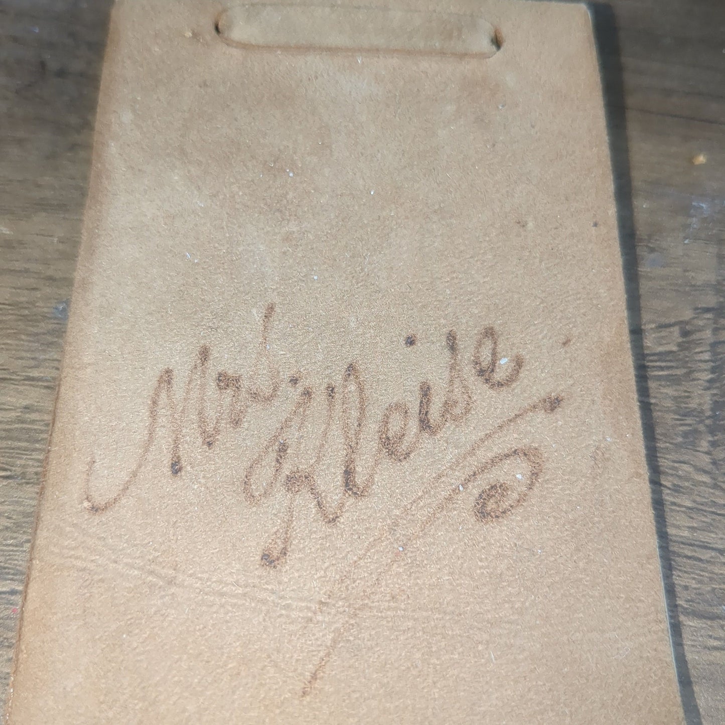 vintage handmade leather address book