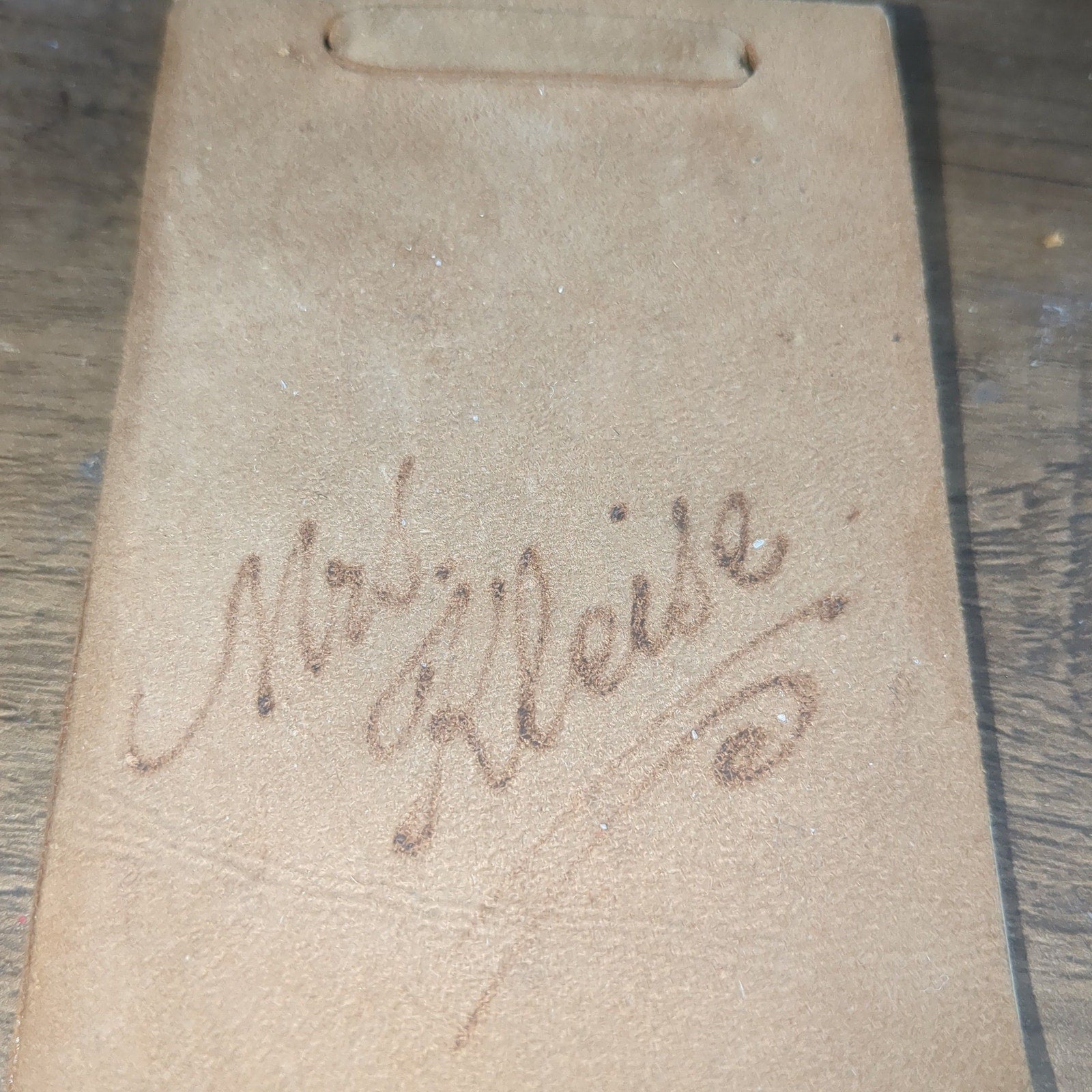 vintage handmade leather address book