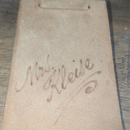vintage handmade leather address book