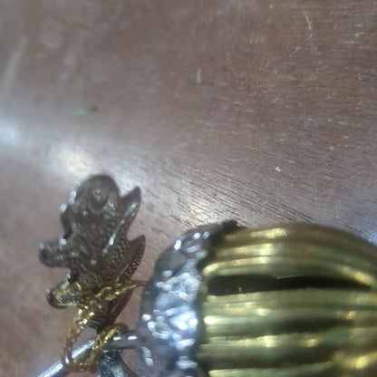 Fall1 smaller silver and gold acorn, bell ornament belt