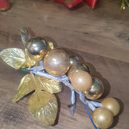 Vintage Mercury Glass Grape Cluster Ornament