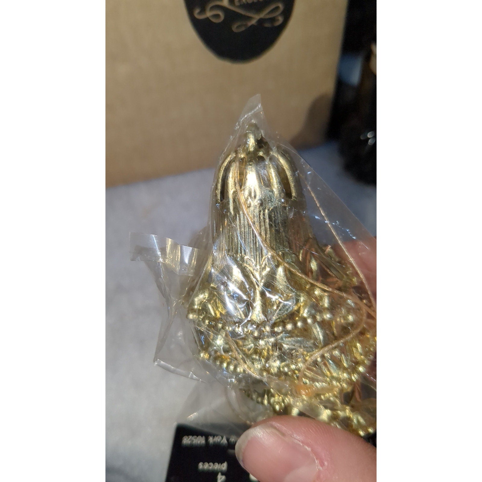 Vintage Plastic Filigree Bells New Old Stock