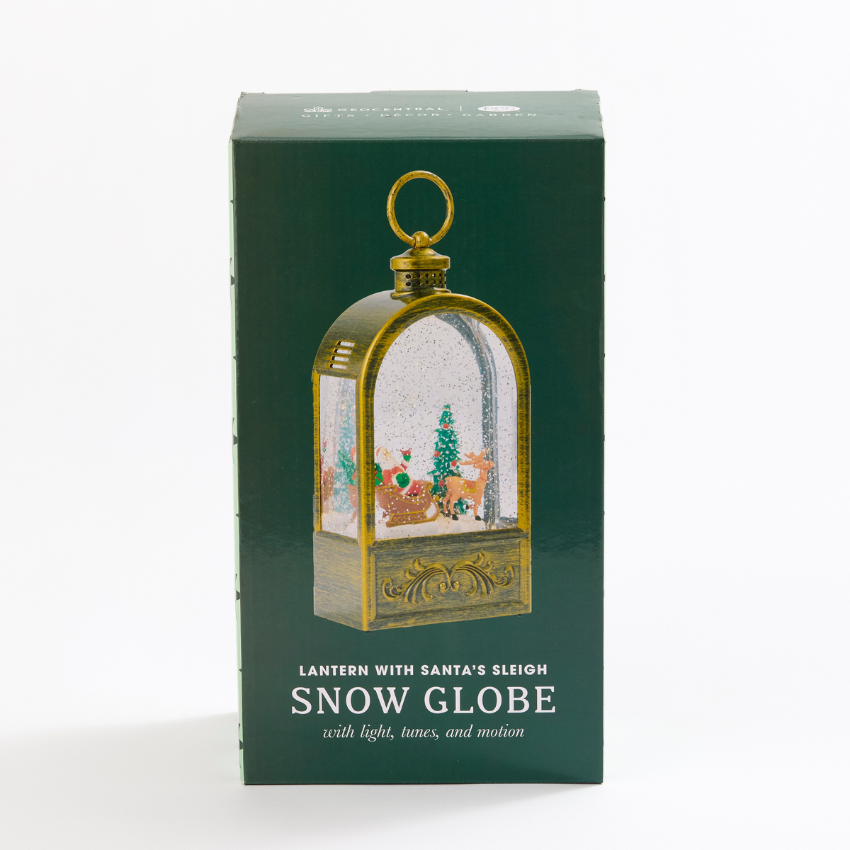 LED Lantern Musical Snow Globe w/Santa’s Sleigh