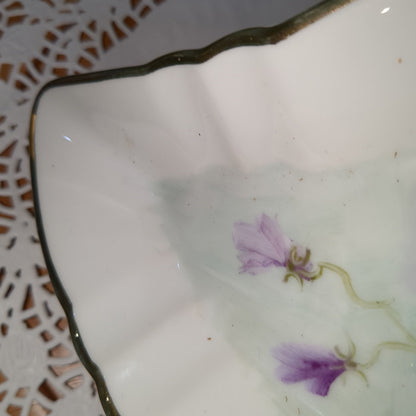 Hand Painted Ceramic Crescent Trinket Tray G5