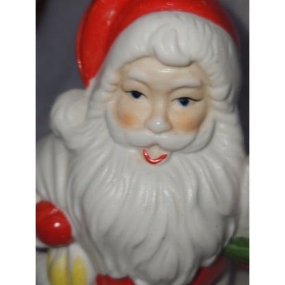 Vintage Enesco Japan Ceramic Santa Claus Coin Bank cb76