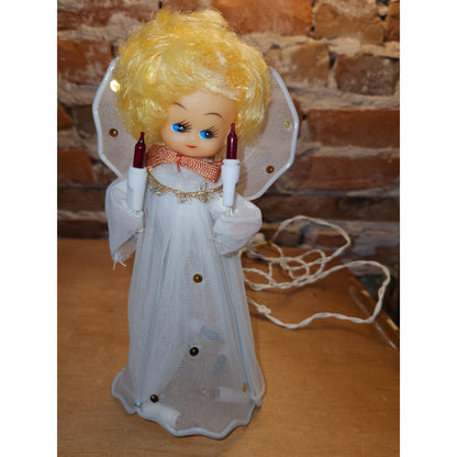 Vintage 10 light Angel Flashing Treetop Tree Topper Works Does Not Flash tt45