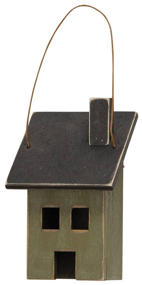 Saltbox House Ornament green only