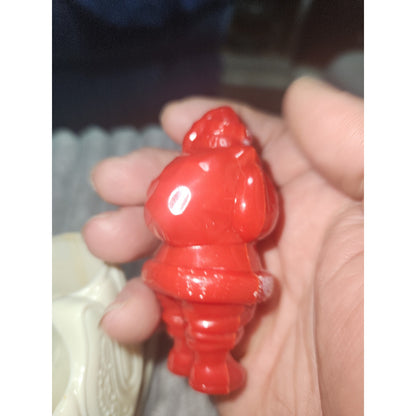 Vintage Rosbro Red Santa in Sleigh Plastic Candy Holder 1950's MCM sa43