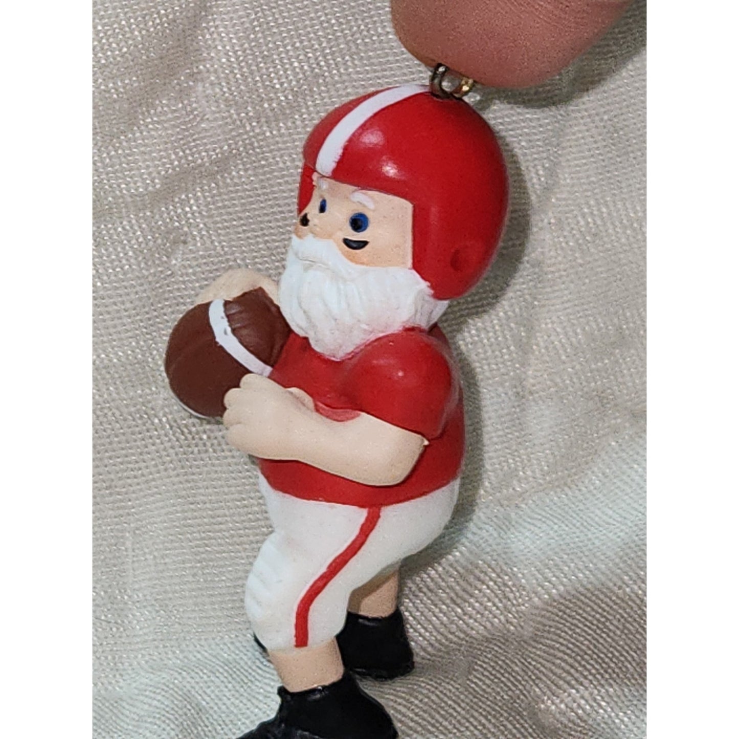 Vintage Hallmark Keepsake Ornament Holiday Hero Football Player 1988