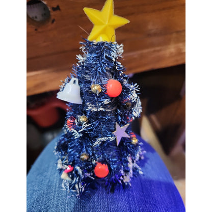 Vintage Bottle Brush Tree from 1950's Made in Japan Winking Merry Lite. Bulbs Glow UV light AS IS no lights no base bbt4