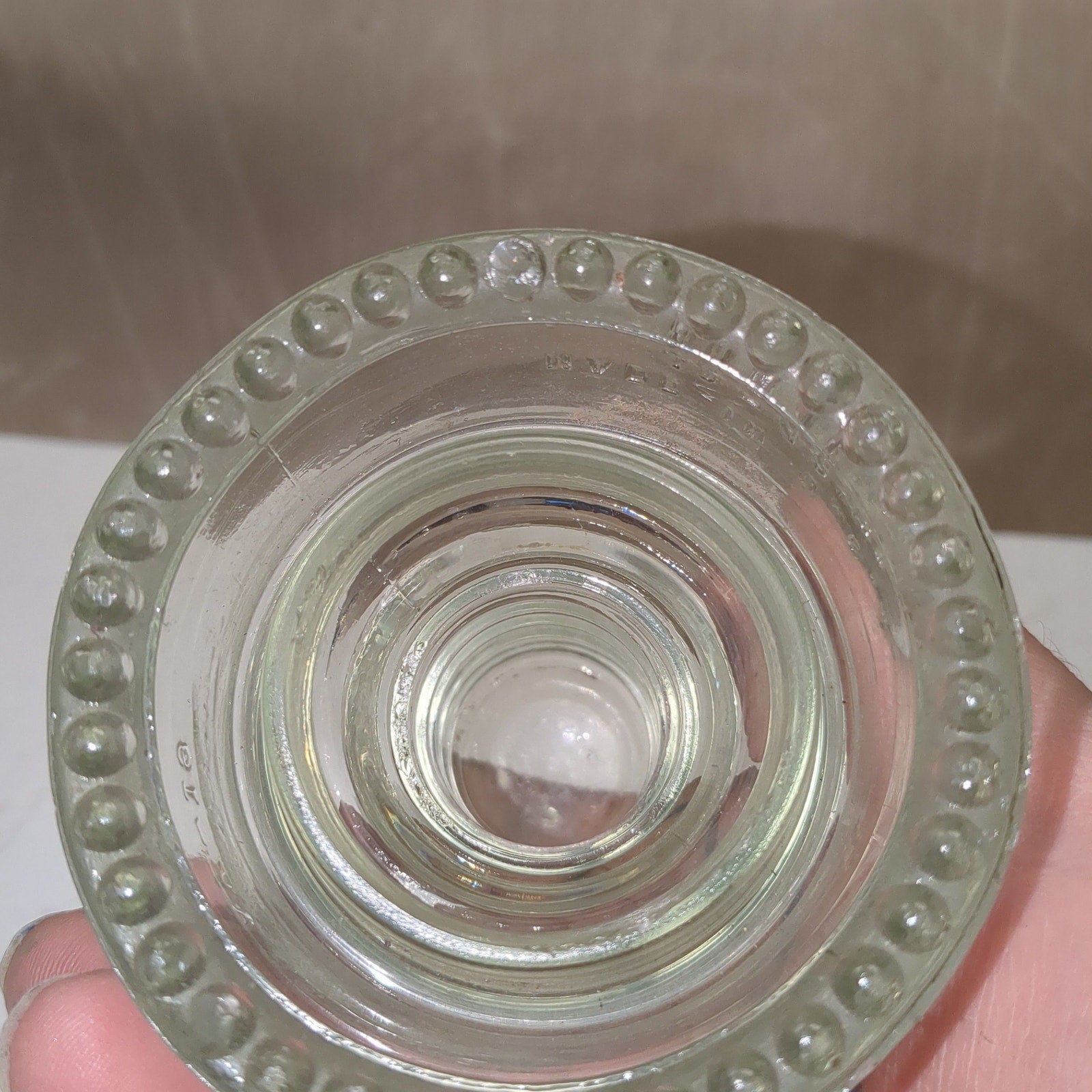 Vintage Hemingray Glass Clear Insulator h619