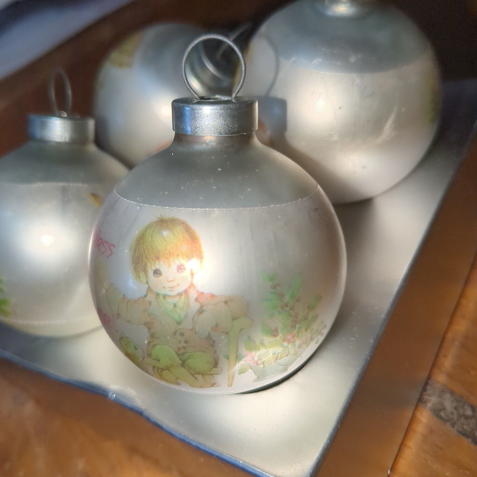 Vintage Hallmark Original Christmas Ornaments Little Miracles by Ruth Morehead Two Sets of Four