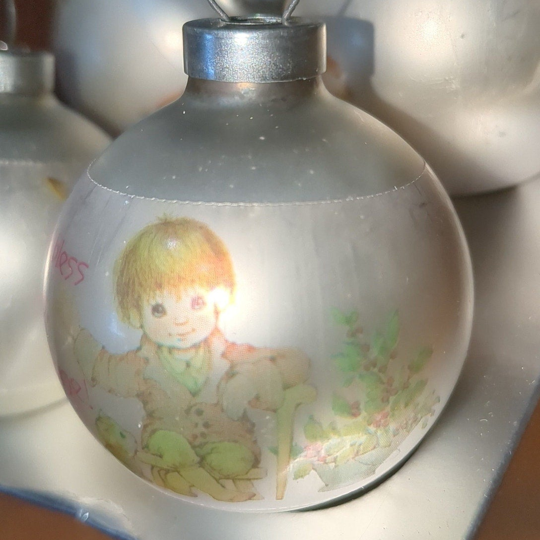 Vintage Hallmark Original Christmas Ornaments Little Miracles by Ruth Morehead Two Sets of Four