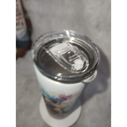 20 oz Stainless Steel Glitter Tumbler Bee Kind Bee Happy Bee Sweet