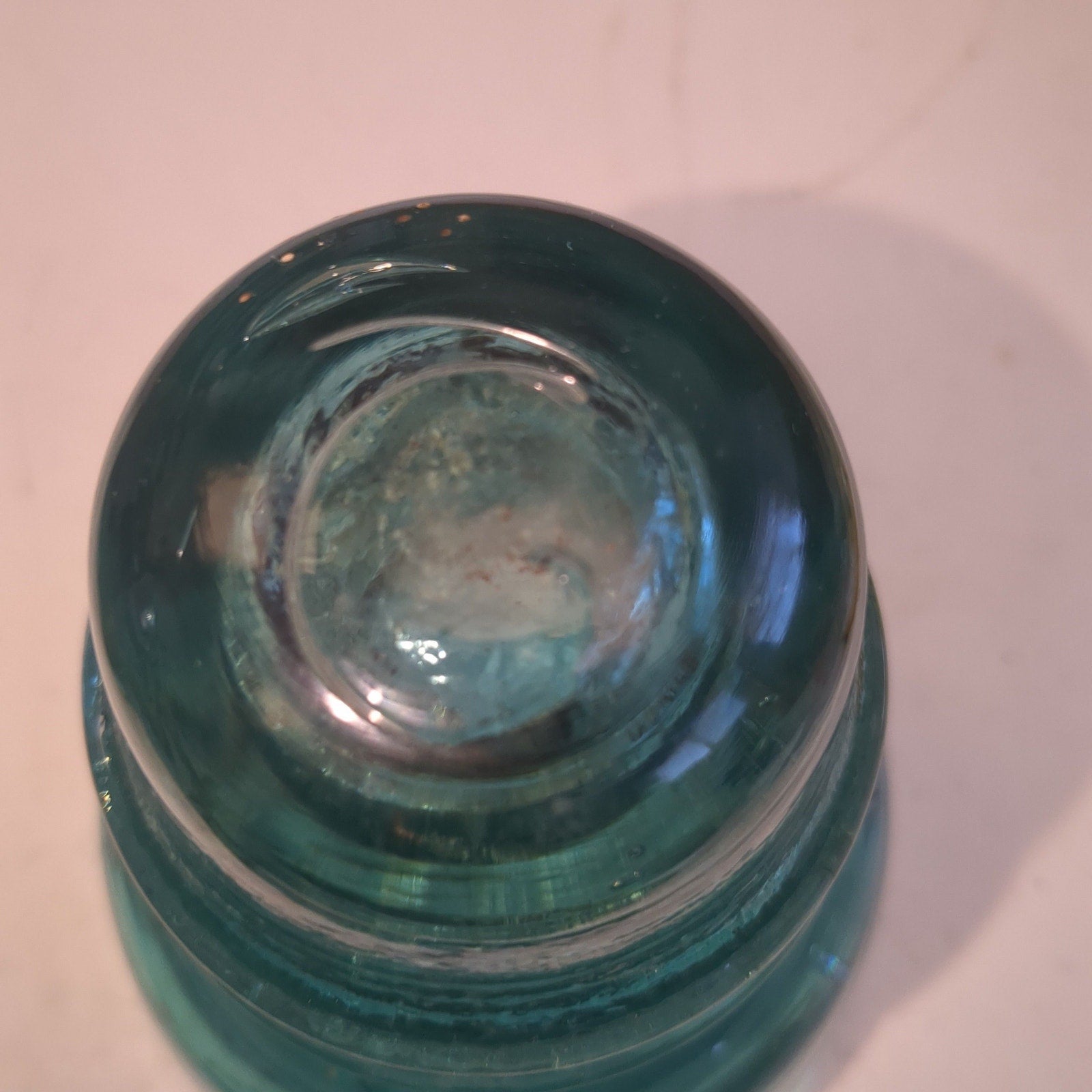 Vintage Hemingray #40 glass insulator teal h640