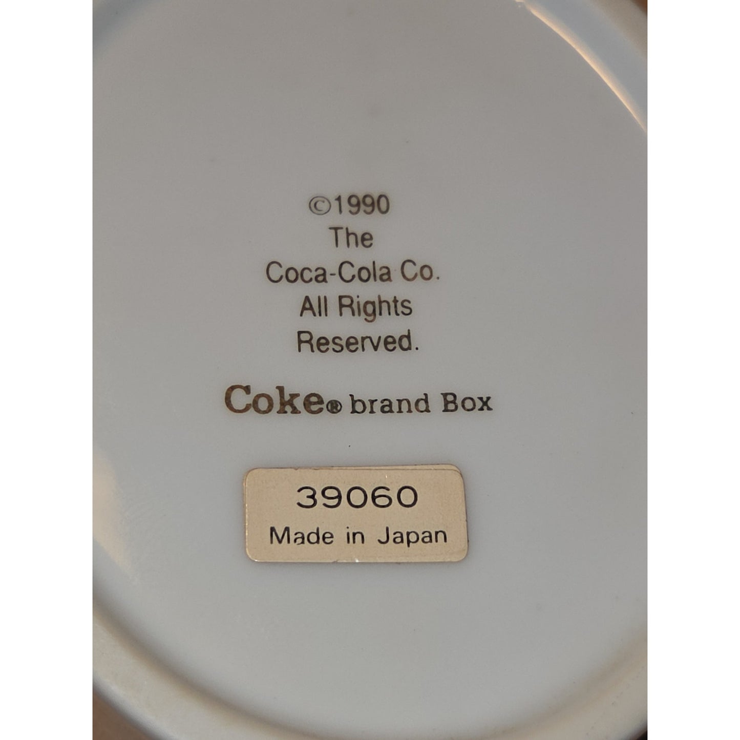 Vintage Coca-Cola Coke Porcelain Trinket Box Jewelry Box Coke 1990 tb6