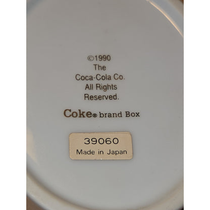Vintage Coca-Cola Coke Porcelain Trinket Box Jewelry Box Coke 1990 tb6