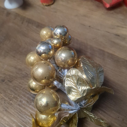 Vintage Mercury Glass Grape Cluster