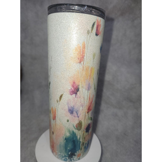 20 oz Stainless Steel Glitter Tumbler Be Your Own Kind of Beautiful