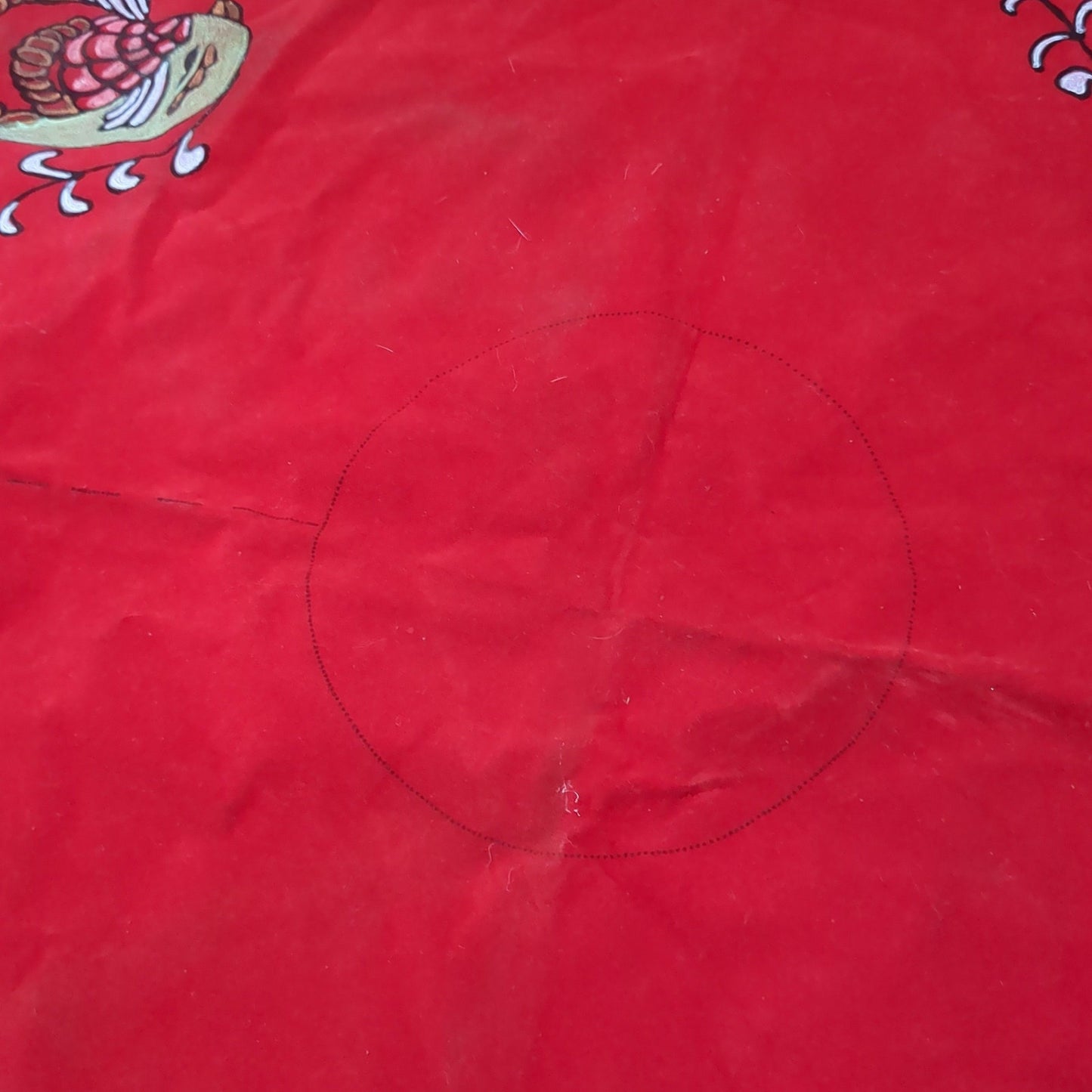 Vintage Velvety Tablecloth Could be Tree Skirt